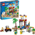 LEGO City Beach Lifeguard Station 60328 Building Kit for Ages 5+ with 4 Minifigures and Crab and Turtle Figures (211 Pieces)