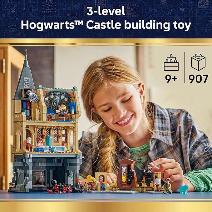 LEGO Harry Potter Hogwarts Castle: Hospital Wing Building Toy for Girls &amp Boys - Pretend Play Set for Kids Ages 9+ - W/7 Minifigures &amp Wolf Patronus Toy Figure - Gift Idea for Birthdays - 764