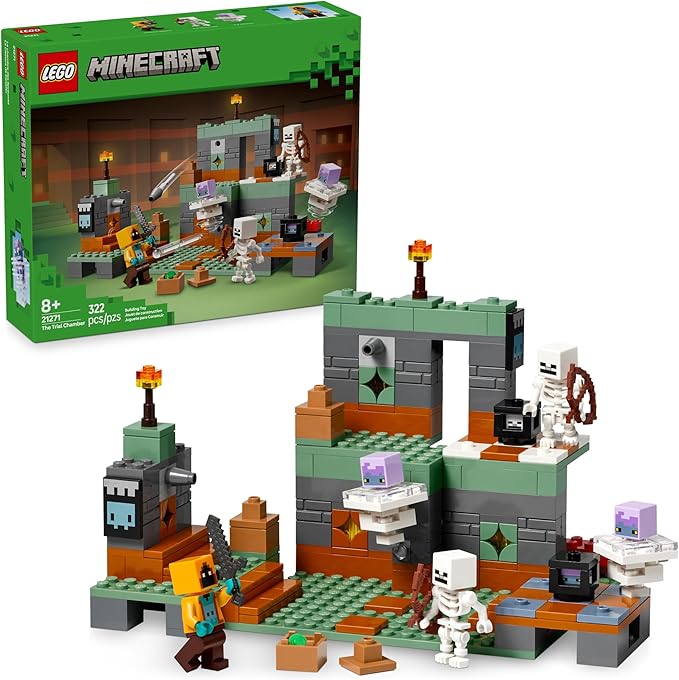LEGO Minecraft The Trial Chamber Building Toy - Gamer Playset for Kids Girls and Boys Ages 8+ - Includes Shadow Hoodie Minifigure for Pretend Play - Gift Idea for Birthday - 21271