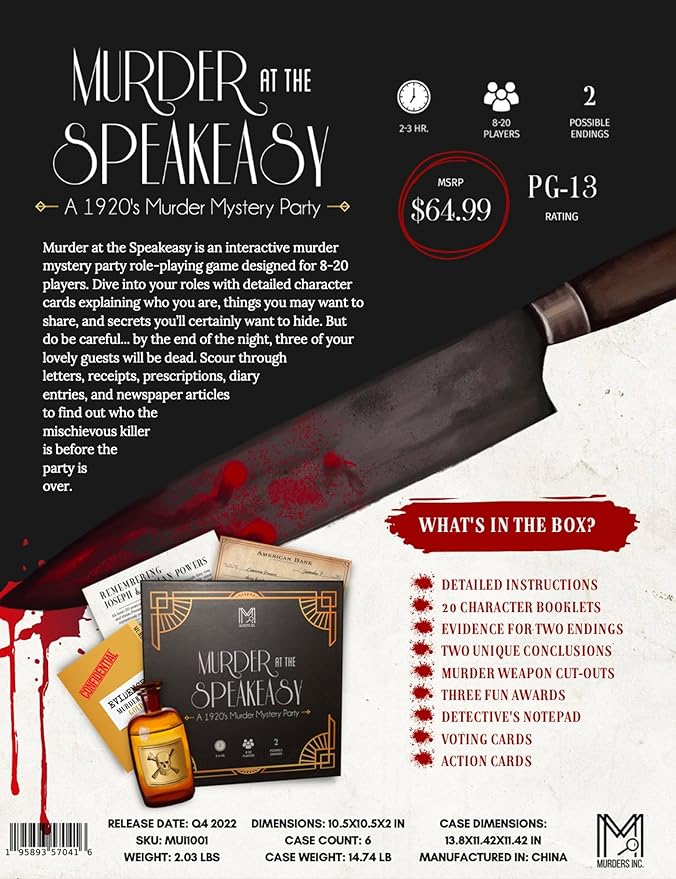 Murder at The Speakeasy Black