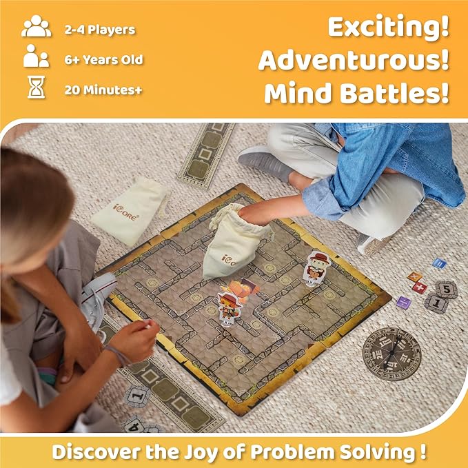 iCore Math Games for Kids 8-12 Stress Relief ADHD Toys Board Games for Kids 8-12 Classroom Grade Math Games Teacher Addition Subtraction Multiplication &amp Division