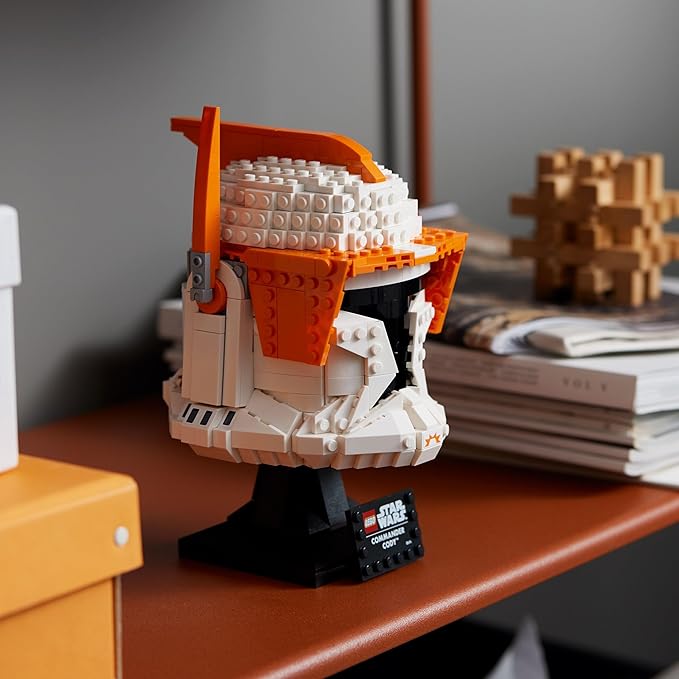 LEGO Star Wars Clone Commander Cody Helmet 75350 Collectible Building Set - Featuring Authentic Details Office Decor Display Model for Adults The Clone Wars Collection Memorabilia and Gift Idea