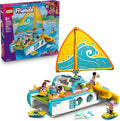 LEGO Friends Travel Boat Adventure Pretend Play Building Toy - Toy Boat Playset with Playful Dolphin Figurines and 4 Minidolls - Birthday Gift Idea for Girls and Boys Ages 8 and Up - 42664