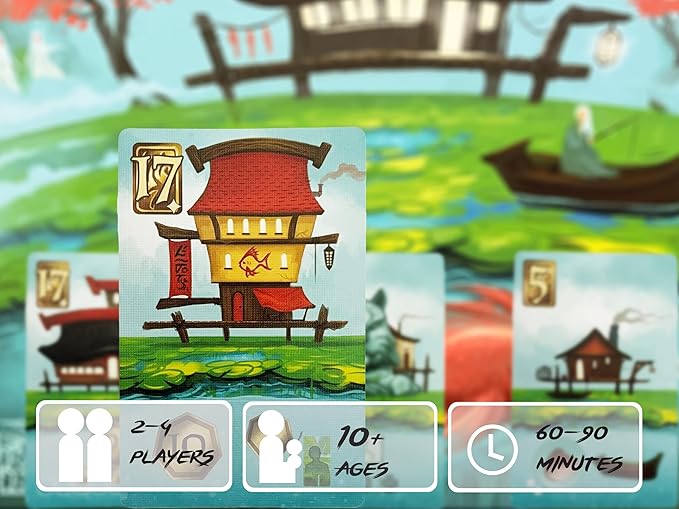 Above and Below: Haunted Board Game | Spooky Story Adventure | Red Raven Games | Light Strategy Village Building | 2–4 Players | Ages 8+ | Cards Dice &amp Ghostly Encounters