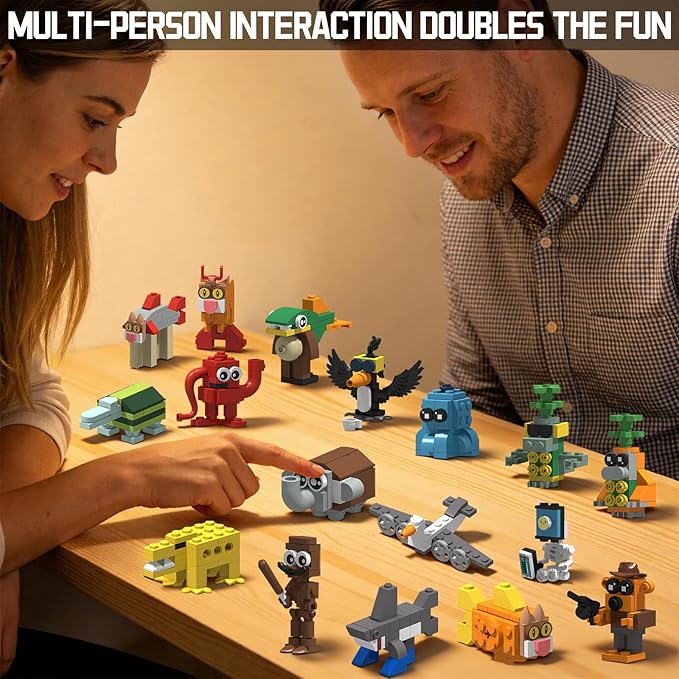 Italian Brain Rot Unique Cartoon Characters Building Blocks 17 in 1 Educational &amp Entertaining Gift Idea for Kids Teens &amp Adults