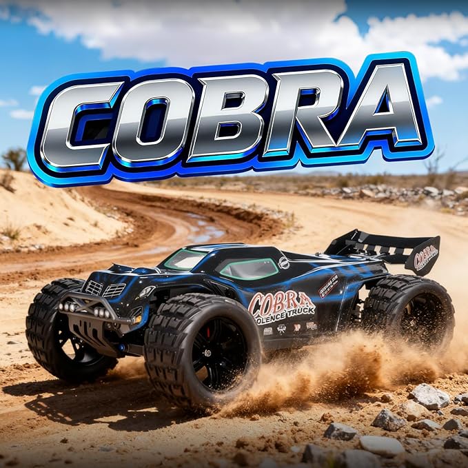 1/8 High Speed RC Cars for Adults 4WD Off-Road Electric Truggy with 3S 5000mAh LiPo Battery &amp 3660 Brushless Motor RTR RC Truck Hobby with LED Lights for All Terrain