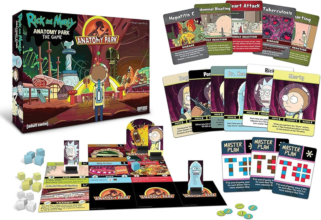 Cryptozoic Entertainment Rick and Morty Anatomy Park Game 180 months to 1188 months