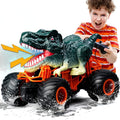 Dinosaur Monster Truck Toys - Remote Control Dinosaur Car 2.4Ghz RC Truck with Lights Music &amp Spray - Electric Hobby RC Cars for Toddlers - Birthday Gift for Kids Boys Girls Ages 3-8 (Green)