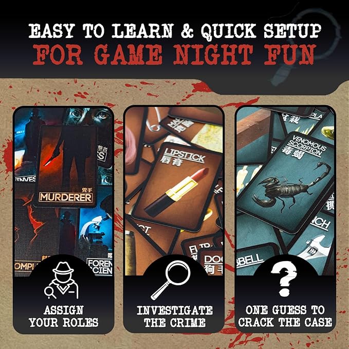 Grey Fox Games Deception: Murder in Hong Kong Board Game | Social Deduction | 4-12 Players | 20 Minutes
