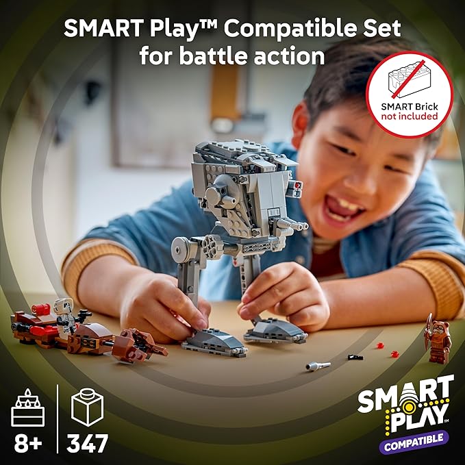 LEGO Star Wars SMART Play: AT-ST Attack on Endor Toy Building Set for Kids - Compatible Set with 2 SMART Tags and 3 Minifigures - Gift for Boys Girls and Fans Ages 8+ - 75424