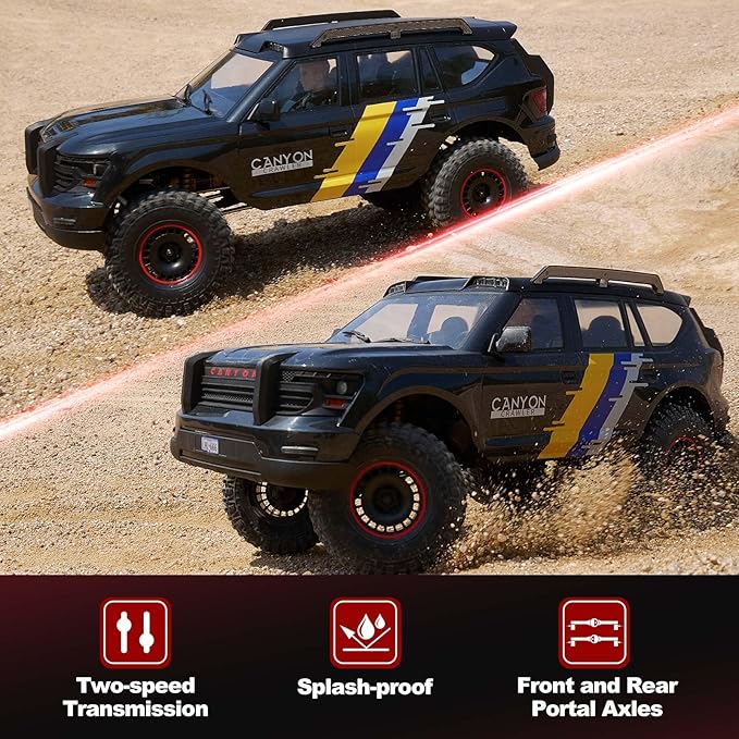 FMS 1/10 Canyon RC Crawler FCX10 RC Rock Crawler with Lighting Hobby Grade Offroad RC Car for Adults RS Need to Complete