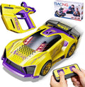 Remote Control Car with Shooting Game 3 IN 1 Parent-Child Drift RC Car 2.4G Stunt Toys with Infrared Gun Christmas Birthday Gifts for 3 4 5 6 7 8 9 10 Year Old Kids Boys Girls Age 4-7 8-12 (Yellow)