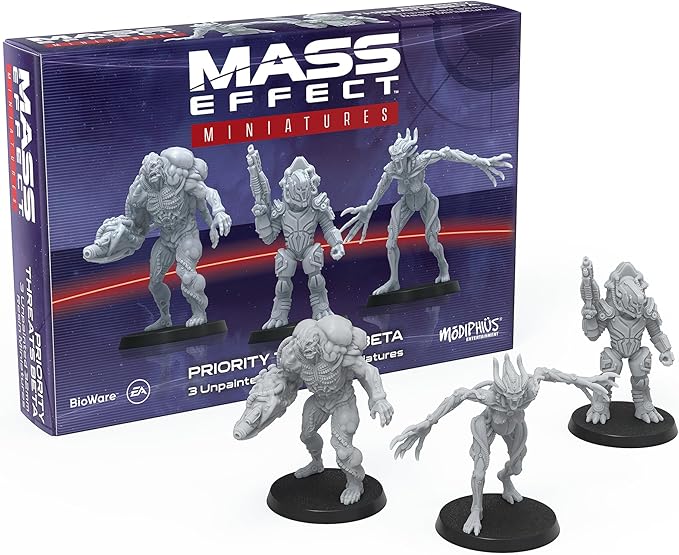 Mass Effect Priority Threats Beta Resin Collectors Miniature Set - Upgrade Your Game with Tabletop Miniatures! Ages 14+ 1-4 Players 45-90 Min Playtime Made by Modiphius Entertainment