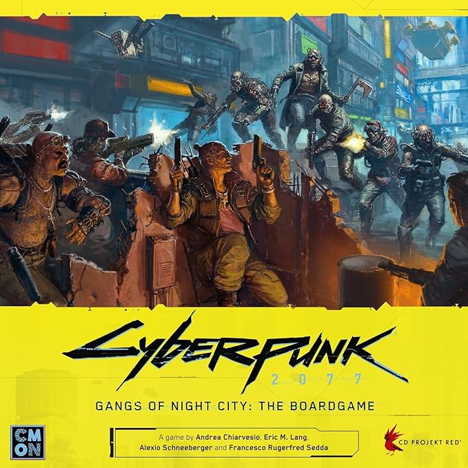 Cyberpunk 2077: Gangs of Night City Board Game - Conquer Night City in This Immersive Sci-Fi Strategy Game! Adventure Game Ages 14+ 1-4 Players 90-120 Min Playtime Made by CMON
