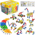 156 PCS Creative Building Blocks Building Toy Set - Featuring Storage Includes Dinosaur Robot Car Spider Dog Animal Figure Building Toy Playset for Kids Birthday Gift Ages 3+ (2)