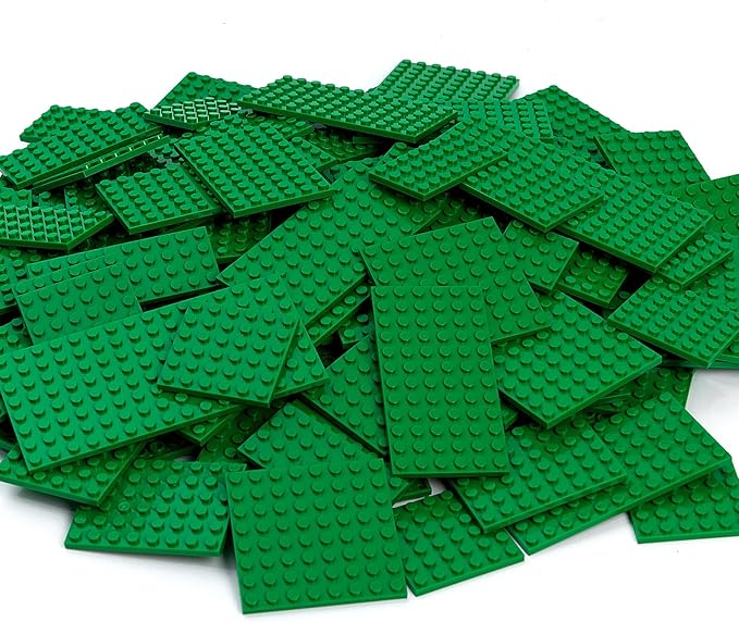 110 Pieces Classic Building Plates 11 Sizes Small Baseplates Multipacks - Compatible with All Major Brands Pieces Flat Platform Base for Moc Building Green