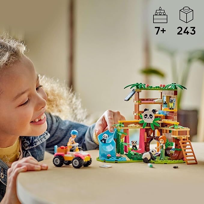 Lego 42648 Friends Panda Sanctuary Toy Birthday Present Blocks for Girls Boys Children 7 8 9 Years Old Elementary School Animals Science Mother Father