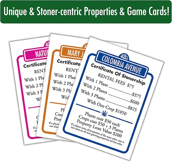 ICUP Stonerware Stoner City Board Game | Hot Box Stoner’s Gift Party Game | Weed Smoking Games | Puff &amp Pass for Adults