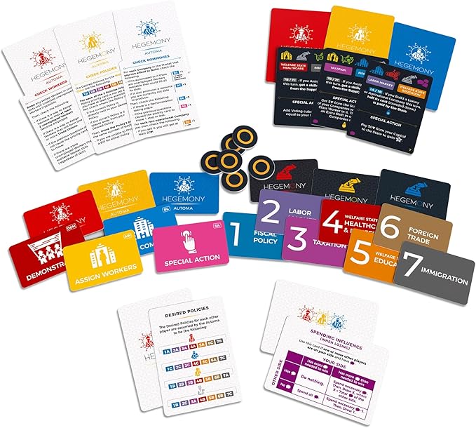 Hegemony: Crisis &amp Control Expansion - Add New Automas &amp Modules Solo Play Unique Asymmetric Card Driven Game Board Game Ages 14+ 1-4 Players
