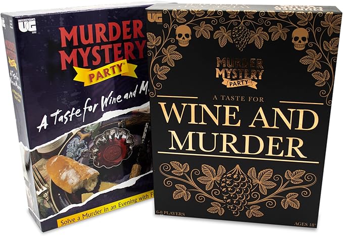 Murder Mystery Party A Taste for Wine &amp Murder – Murder Mystery Dinner Party Game for Adults – Interactive Crime Solving Role Play Game Night Kit with Invitations &amp Clues – Ages 16+