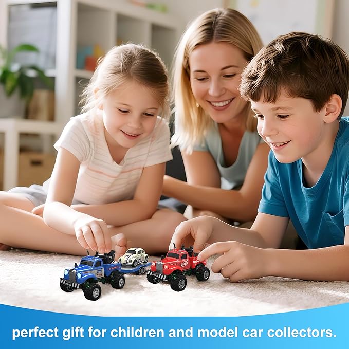 MOONTOY 1:64 Scale Mini Alloy Truck RC Car with LED Lights 2.4Ghz Remote and App Control Toy Car 3-Speed Adjustment Pocket Toy Car for Kids 4-8 Years and Adults (Pink)