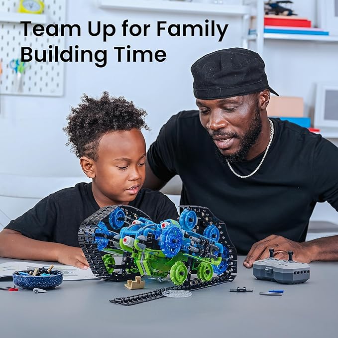Sillbird Robot Car Building Kit with Remote Control STEM Gifts for Boys Ages 8-14 Technic Coding Stunt Racer Toys for Kids Birthday Buildable 5in1 Models with 662 Pieces