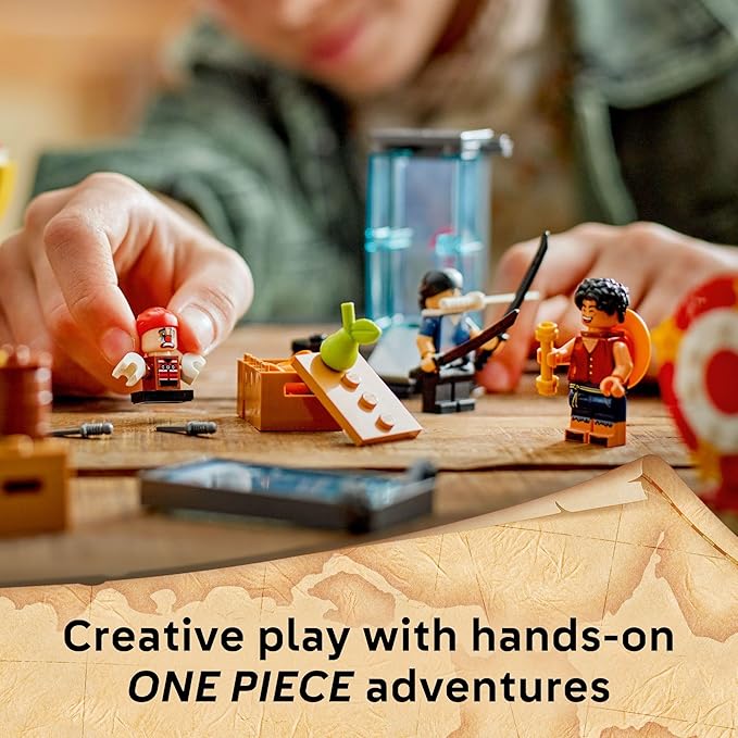 LEGO ONE Piece Buggy The Clown’s Circus Tent Building Blocks - Creative Building Toy for Boys &amp Girls 8+ - 4 Toy Figures &amp Playset for Pretend Play - Gift Idea for Birthdays &amp Anime Fans