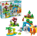 LEGO DUPLO Town 3 in 1 Wild Animal Families Building Toy Playset - Preschool Learning and Educational Toy for Toddlers Boys and Girls Ages 2+ - with 10 Animal Figures - Baby Gift Idea - 10446