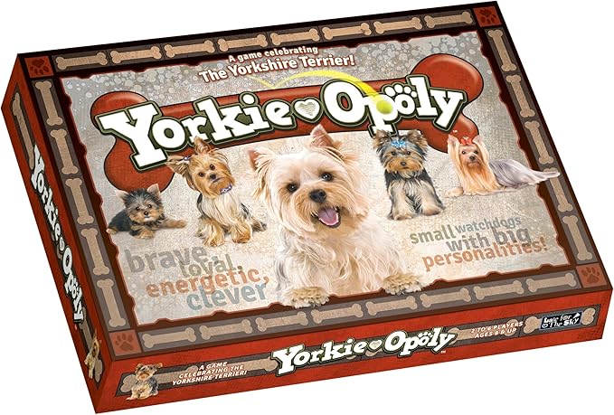 Late for The Sky Yorkie-Opoly Dog Board Game for Yorkshire Terrier Lovers Family Party Fun 2–6 Players Ages 8+ Strategy Classic or 60-Minute Quick Play
