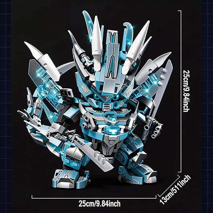 Dragon Mecha TransformingMechanical Robot Dragon-Shaped Model Building Block Toy Set Cool Warrior Suitable as a Christmas Birthday Gift for Adults or Children