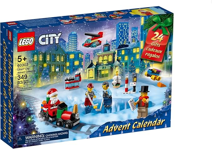 LEGO City Advent Calendar 60303 Building Kit Includes City Play Mat Best Christmas Toys for Kids New 2021 (349 Pieces)