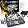 iCore Electronic Chess Set Pro Black : Voice Guide 30 Levels 100 Teaching Exercises Learning Mode for All Ages