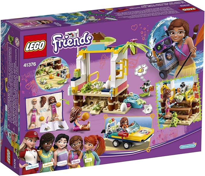 LEGO Friends Turtles Rescue Mission 41376 Rescue Building Kit with Olivia Minifigure and Toy Turtles Includes Toy Rescue Vehicle and Clinic for Pretend Play (225 Pieces)