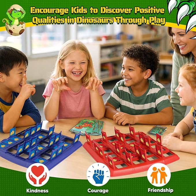 Garybank Guess Dinosaur Who Am I Games for Kids 24 Educational Dino Cards with Facts &amp Inspiration Dinosaur Learning Toys for Developing Critical Thinking and Speech Therapy Age 6 and Up