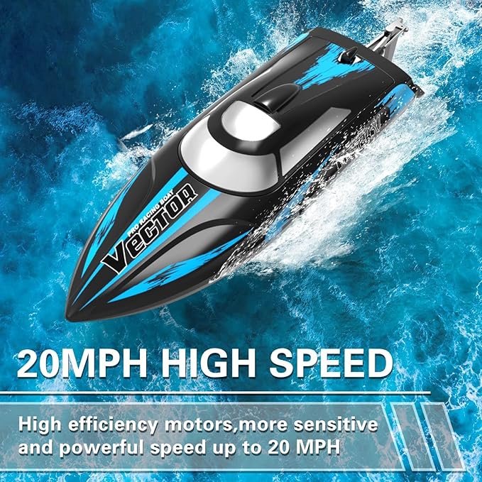 volantexrc RC Remote Control Boat for Pool2.4Ghz Control RC Boats for Adults Lake Electric Boat with Water Cooling System 2Rechargeable Batteries