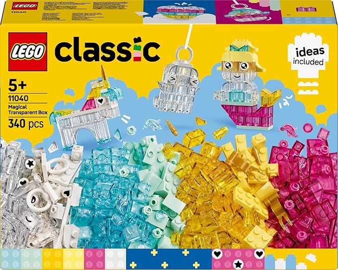 LEGO 11040 Classic Wow Idea Box Clear Color Toy Birthday Present Blocks Educational Girls Boys Children 5 6 7 8 Pretend Play Pretend Play