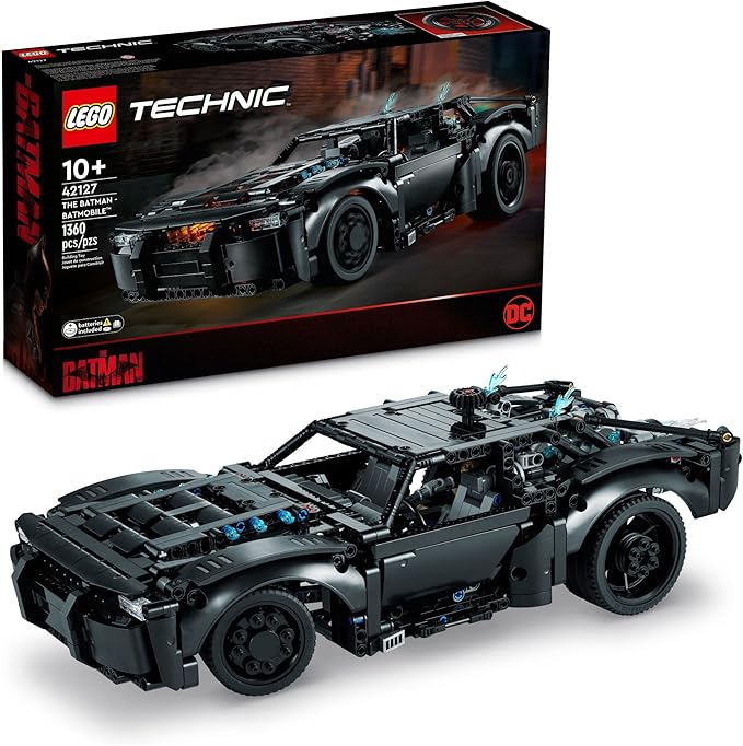 LEGO Technic The Batman – Batmobile 42127 Model Car Building Toy 2022 Movie Set Superhero Gifts for Kids and Teen Fans with Light Bricks