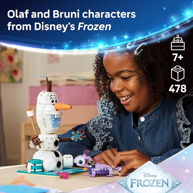 LEGO Disney Frozen Olaf and Bruni’s Picnic Fun Building Toy - Frozen Toys for Girls &amp Boys Ages 7+ - Disney Gifts for Kids &amp Fans - 43287
