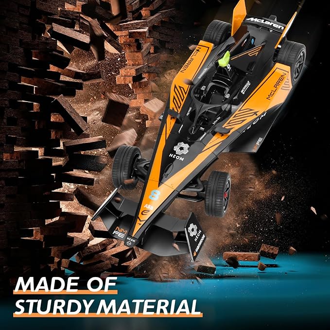 MIEBELY Remote Control Car - 1/14 Scale Authentic Licensed McLaren NEOM Formula Rc Race Car2.4GHz 3.7V 500 mAh Toys Racing Hobby Car Model Ideal Gifts for Adults Kids Boys Girls