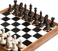 Luxury &amp Decorative Wooden Chess Set Walnut Leather Chess Board with Weighted Chess Pieces Unique Deluxe Wooden Chess Gifts for Board Game Lovers Handmade Chess Set with Storage