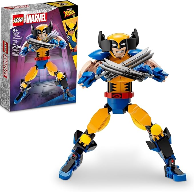 LEGO Marvel Wolverine Construction Figure 76257 Buildable Marvel Action Figure Fully Jointed Marvel Collectible with 6 Claw Elements for Play and Display X-Men Super Hero Gift for Kids Ages 8-12