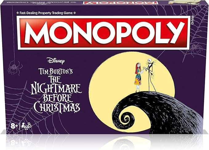 Winning moves nightmare before Christmas monopoly advances to the grave from scratch spiral hill Dr. Finkelstein's lab Jack's tower and change your way to success it's a great