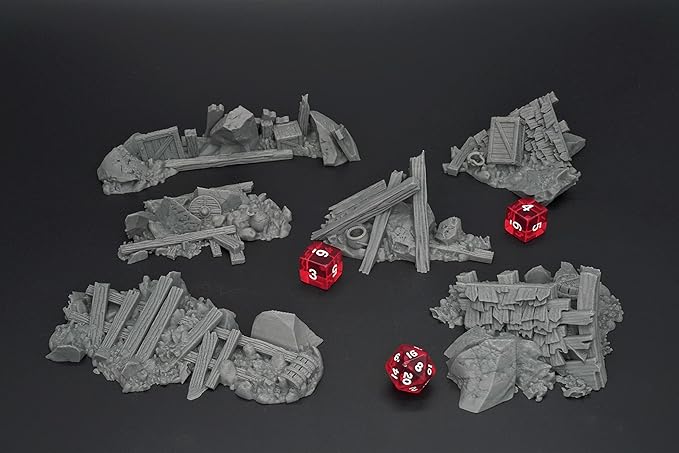EnderToys Urban Rubble - DND Terrain - 32mm Scenery for Tabletop Miniatures