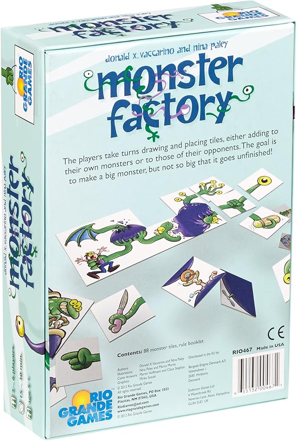 Rio Grande Games Monster Factory Board Game for 2-6 Players Ages 5 Plus
