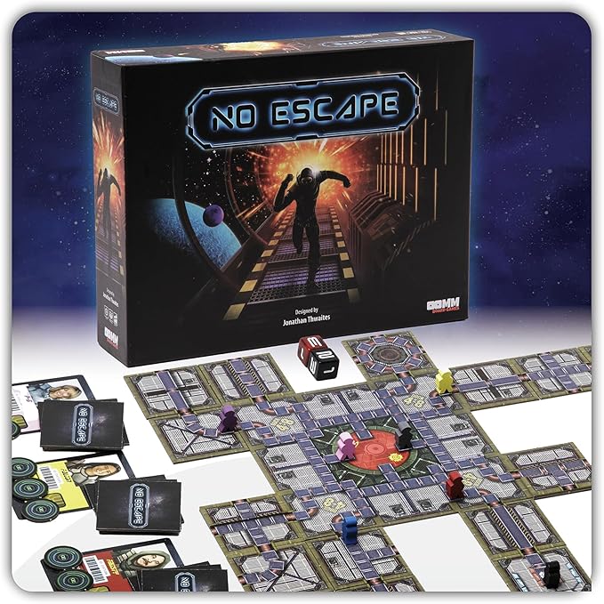No Escape Board Game - Strategy Board Games for Adults Family Games Party Games. Unique Strategic Space Sabotage Traitor Maze Game with Tiles - Fun for Kids Teenagers Adults. 2 to 8 Players.