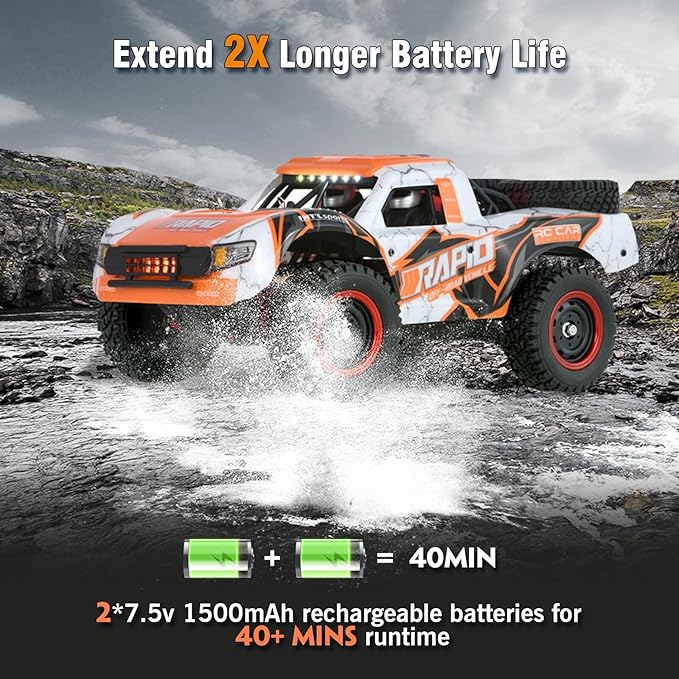 GoolRC 1:14 Brushless RC Trucks 70 KMH High Speed 4WD RTR Fast RC Cars All Terrain 2024 New Upgrade Electric Off-Road Remote Control Truck with 2 Batteries Vehicle Car Toys Gifts