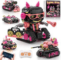 5in1 STEM Robot Building Kits for Kids 6-12 APP &amp Remote Control STEM Rock Robot Building Toys for Kid Coding Interactive Tank Truck Vehicle Building Sets for Boys Girls Birthday Xmas Gift