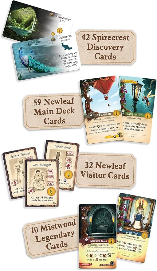 Everdell Expansion Oversized Cards – Extended Art Tarot-Sized Upgrade Pack for All Everdell Expansions Ages 14+ Collector’s Edition Accessory