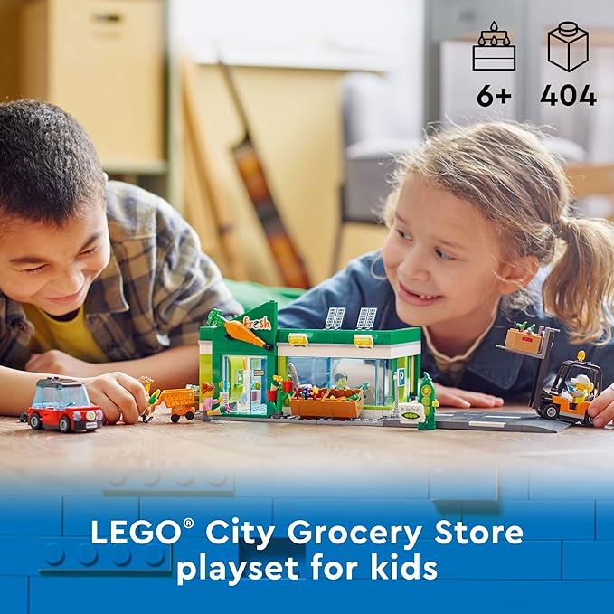 LEGO My City Grocery Store 60347 Building Toy Set for Girls Boys and Kids Ages 6+ (404 Pieces)