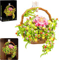 Flower Bouquet Building Set Flowers Basket Bonsai Plants with Light Botanical Collection Wall Decor Creative Building Toy Gift for Adults (691 PCS)